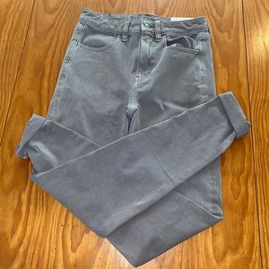 American Eagle gray super hi-rise jegging